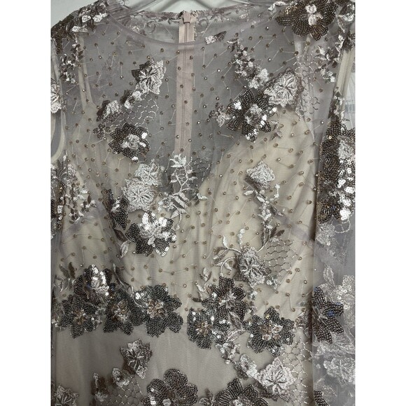 NWT Mac Duggal Mocha Long Sleeve Midi Dress Sz 6 Retail $338 - Picture 5 of 16